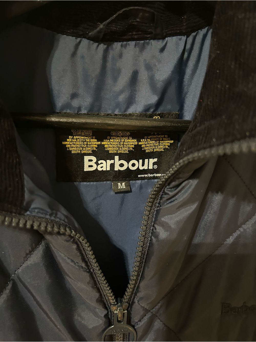 Barbour Navy Quilted Sleeveless Vest - Picture 3 of 3